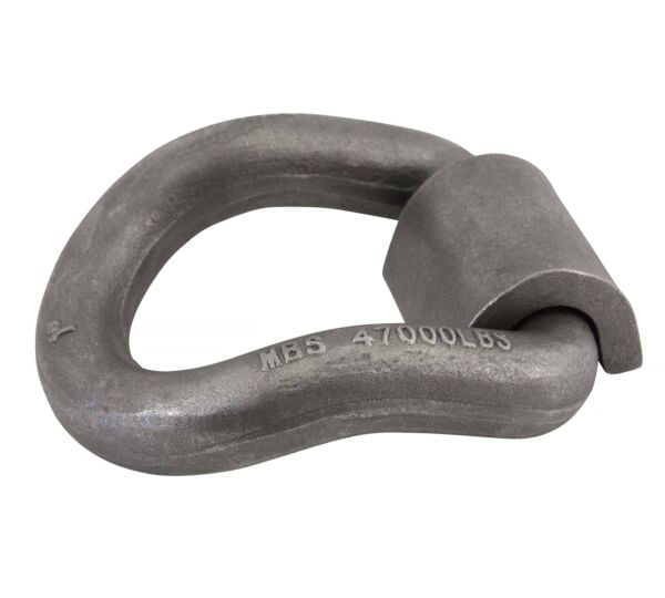 1" Weld-on Bended D-ring.. WLL 15587 LBS