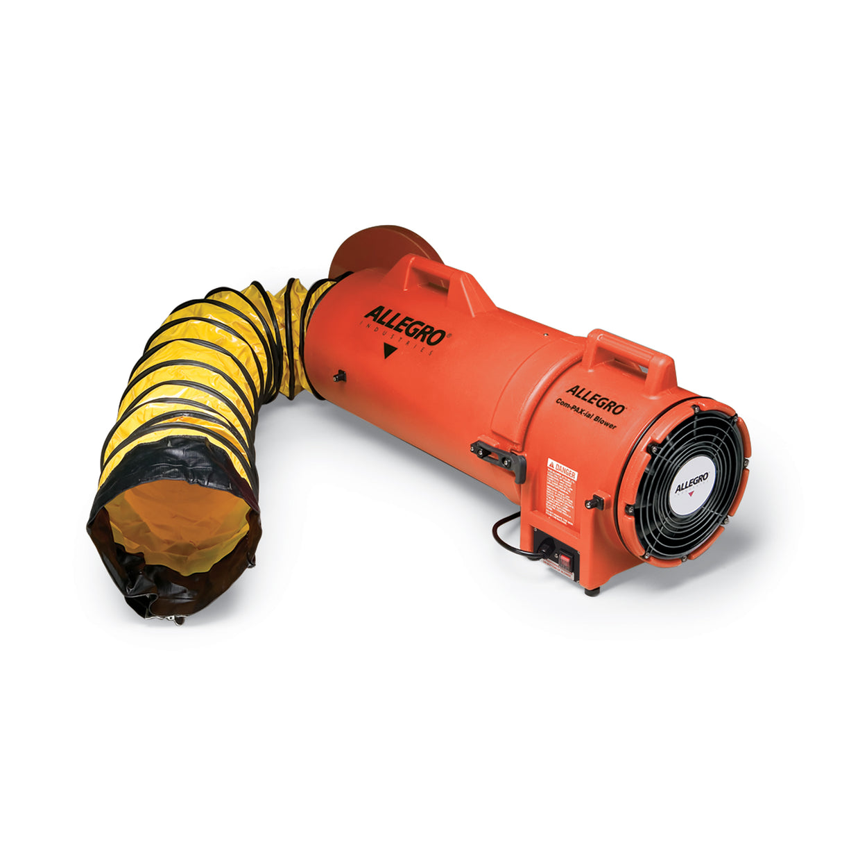8" Axial AC Plastic Blower w/ Canister & 50’ Ducting, 40 lbs. (9533-50)
