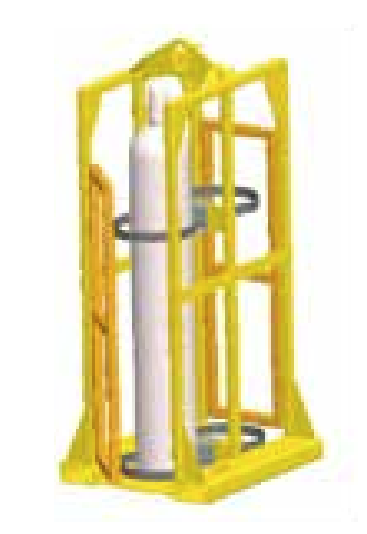 750 lbs 2-Tank Bottle Lifter With Straps And Locking Doors (16307)
