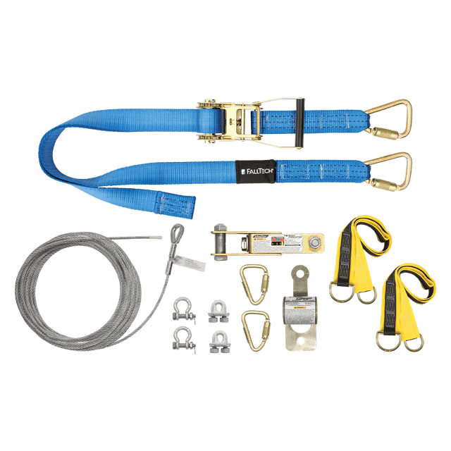 30' SteelGrip Plus™ Temporary Cable HLL System with Web Pass-through Anchors (60230AR)