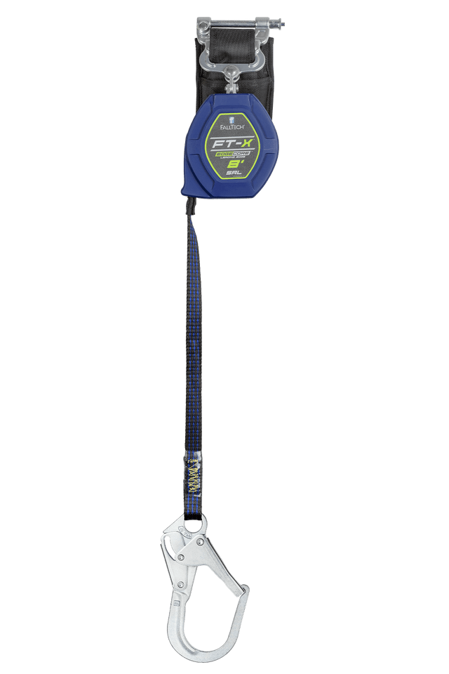 8' FT-X™ EdgeCore™ Class 2 Leading Edge Personal SRL-P, Single-leg with Steel Rebar Hook (84108SP3)