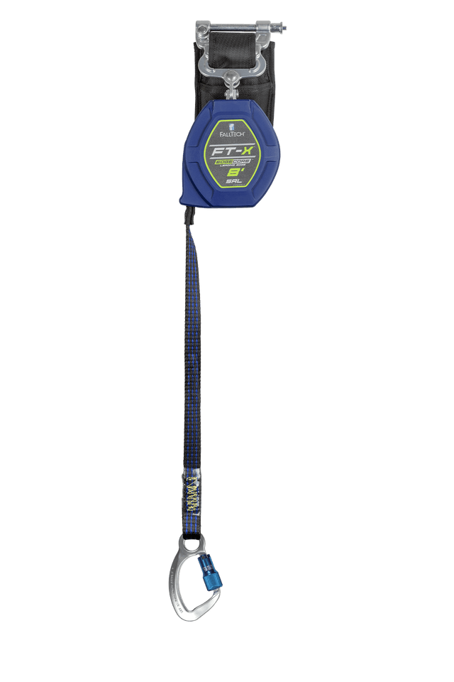8' FT-X™ EdgeCore™ Class 2 Leading Edge Personal SRL-P, Single-leg with Aluminum CE Carabiner (84108SP6)