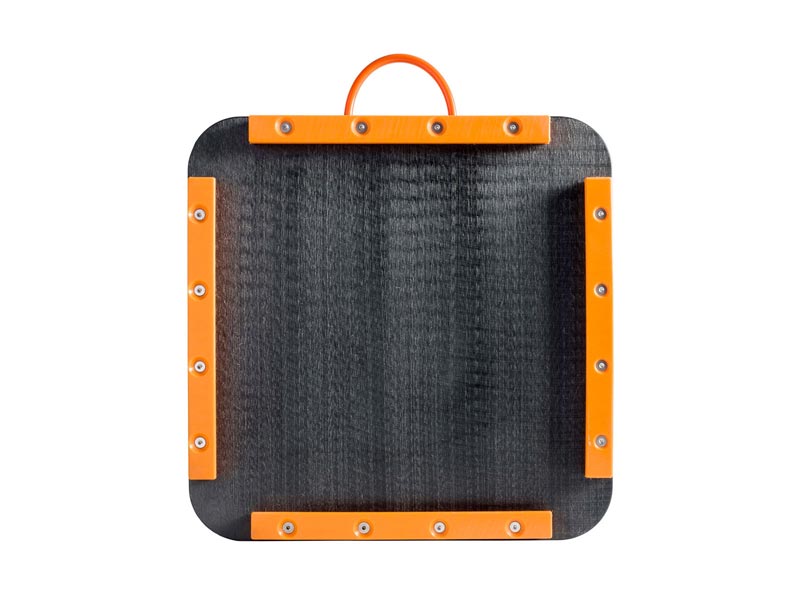 SafetyTech MD Outrigger Pad 24" x 24" x 1", 4-Sided Brake (Black) (DCP2424-S4)