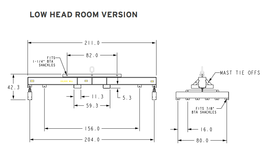 Erosion Control Mat Lifting Beam Low Hr Version (26302)