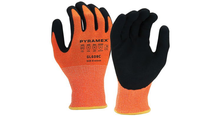 SandyNitrile 13g HPPE HiVis Org A6 Cut-2XL (GL608CX2) Per 12