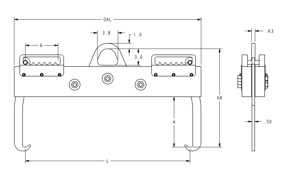 4,000 lbs Non-Conductive Lift Beam 30"-42" Adjustable (17171)