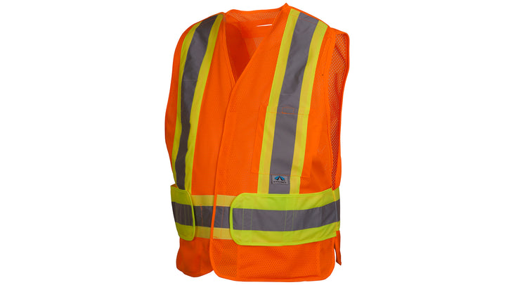 Orange Hi-Vis Orange Vest with Contrasting Reflective Tape - Self Extinguishing - Size 2X Large (RCA2720SEX2) Per 1