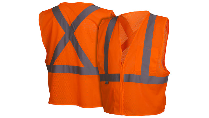 Orange Hi-Vis Orange Vest with Reflective Tape - Size 2X Large (RCZ2120X2) Per 1