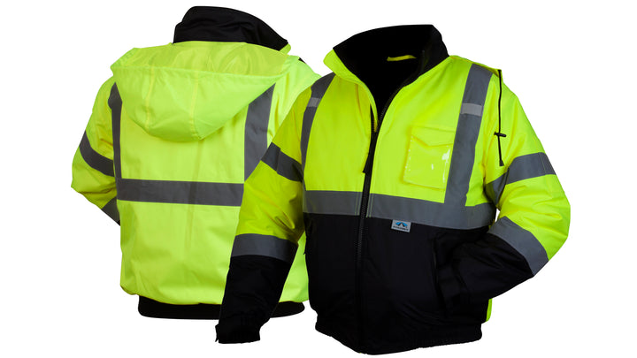Lime Hi-Vis Lime Bomber Jacket with Quilted Lining- Size 4X Large Tall (RJ3210TX4) Per 1