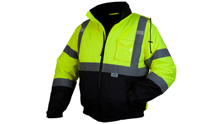 Lime Hi-Vis Lime Bomber Jacket with Quilted Lining - Size Small (RJ3210S) Per 1