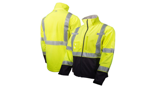 Lime Hi-Vis Lime Softshell Jacket - Size Large (RJ4010L) Per 1