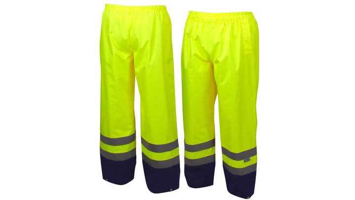Lime PU/Poly hi vis elastic waist pants - size extra large (RRWP3110XL) Per 1