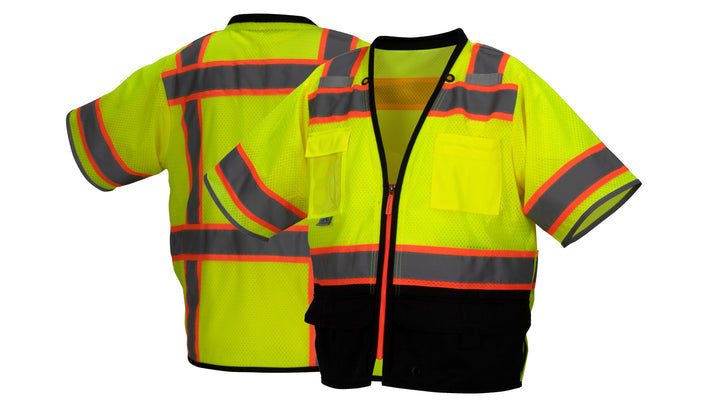 Lime Class 3 Mesh Surveyor - Lime - Large (RVZ3710BL) Per 1