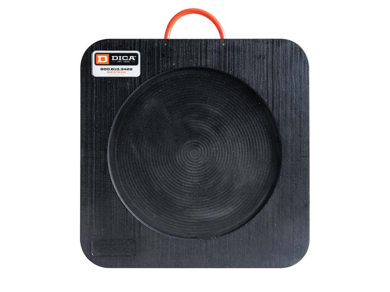 SafetyTech HD Outrigger Pad w/ Recessed Radius 24" x 24" x 2" (Black) (D2424-2-CR)