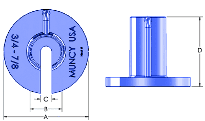3/4 in - 7/8 in Tea Cup Fitting (TC-24)
