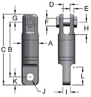 Miller High Pressure Stainless Steel Swivels Model BB-112HP Clevis to Eye WLL 0.75 tons (BB-112HP)