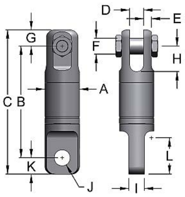 Miller Hydro Link Stainless Steel High Pressure Swivels, Model GG-152HP Clevis to Eye WLL 15 tons