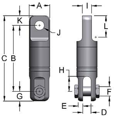 Miller High Pressure Stainless Steel Swivels Model GG-211HP Eye to Clevis WLL 15 tons (GG-211HP)