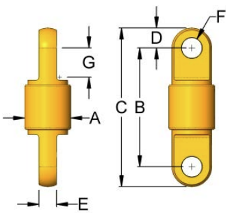 Miller Econo-Link Thrust Bearing Swivel Model 3E282 Eye to Eye WLL 3 tons