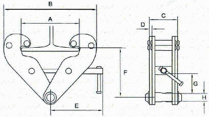 BC Series Beam Clamp 6,600 lbs WLL (BC-300)
