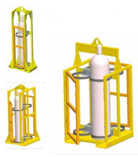 1,500 lbs 4-Tank Bottle Lifter With Straps And Locking Doors (17324)