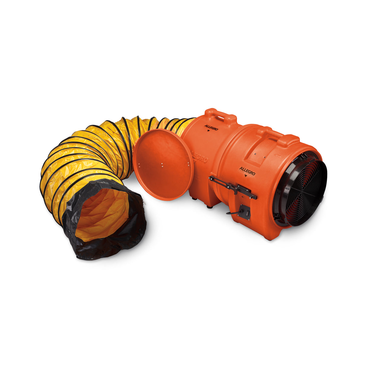 16" Axial AC Plastic Blower w/ Canister & 15’ Ducting, 66 lbs. (9553-15)