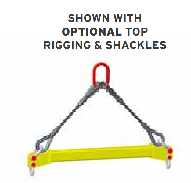 100,000 lbs 20' Fixed Spreader Beam Shackle Connections (20192)