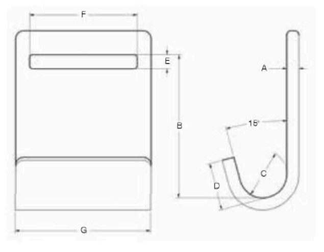 1/2" 6,400# ALLOY FLAT HOOK STYLE B ROUND BOTTOM (16402)