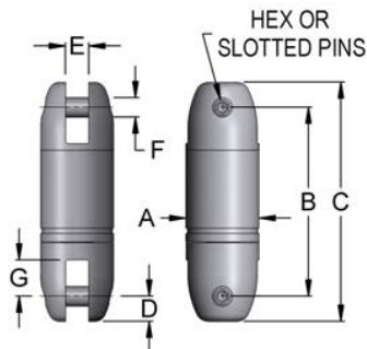 Pengo-Miller Line Pulling Swivel Model A13L WLL 1800 lbs hex pins
