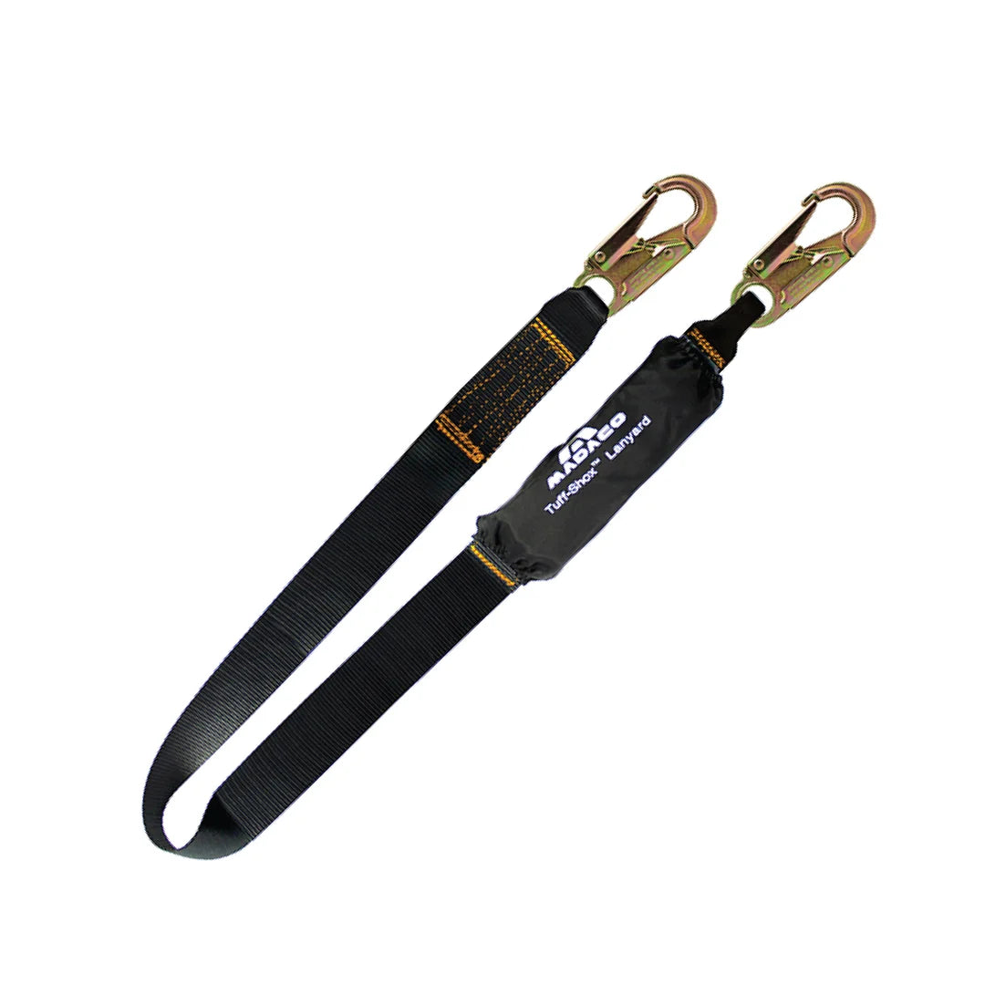 2ft MIL-SPEC Shock Pack Anchor Lanyard – Steel Snap Hooks for Tight-Space Fall Protection (L-613-01)