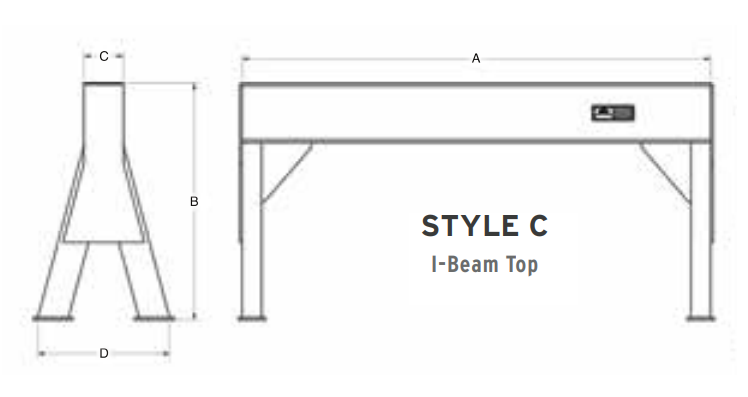 15,000 lbs Style C Mat Stand 24" Tall 47.5" Wide (16535)