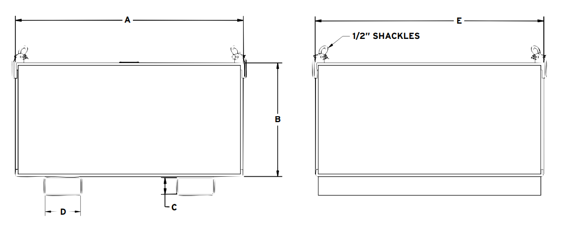 2,500 lbs 48" Material Basket w/ Casters (23955)