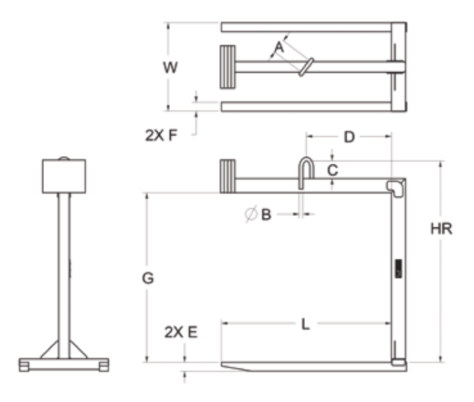 4,000 lbs Fixed Bale Pallet Lifter 48" Fork Length (14630)