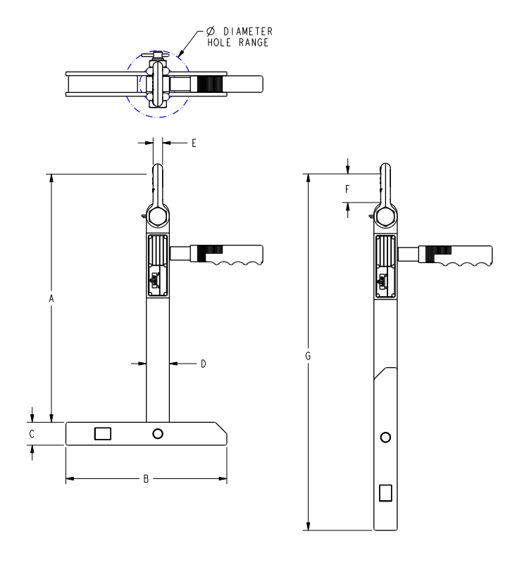 Pipe Lifter Toggle 3,000 lbs WLL 2.37"-4.37" (24993)