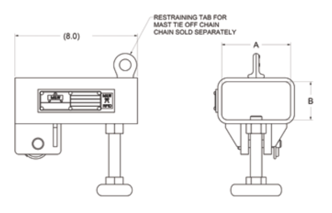 7,000 lbs 8" Forklift Pocket Lift (16643)