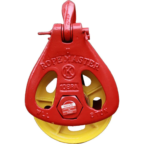 Skookum Ropemaster 6.25 Ton 6" Half Sided Block with SWIVEL HOOK