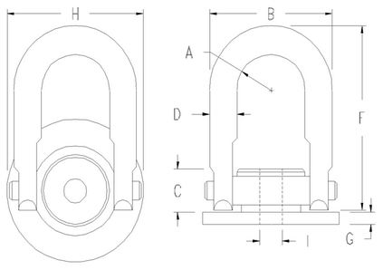 Round Base Swivel Hoist Ring 4,000 lbs WLL (44642)