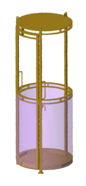 500 lbs 33" Dia Personnel Basket Half Sides (16465)