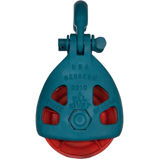 Skookum 2200 Series 25 Ton 16" Half Sided Block with SWIVEL SHACKLE