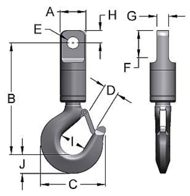 Miller Angular Contact Ball Bearing Swivel Model GG-215 Eye to Hook WLL 15 tons