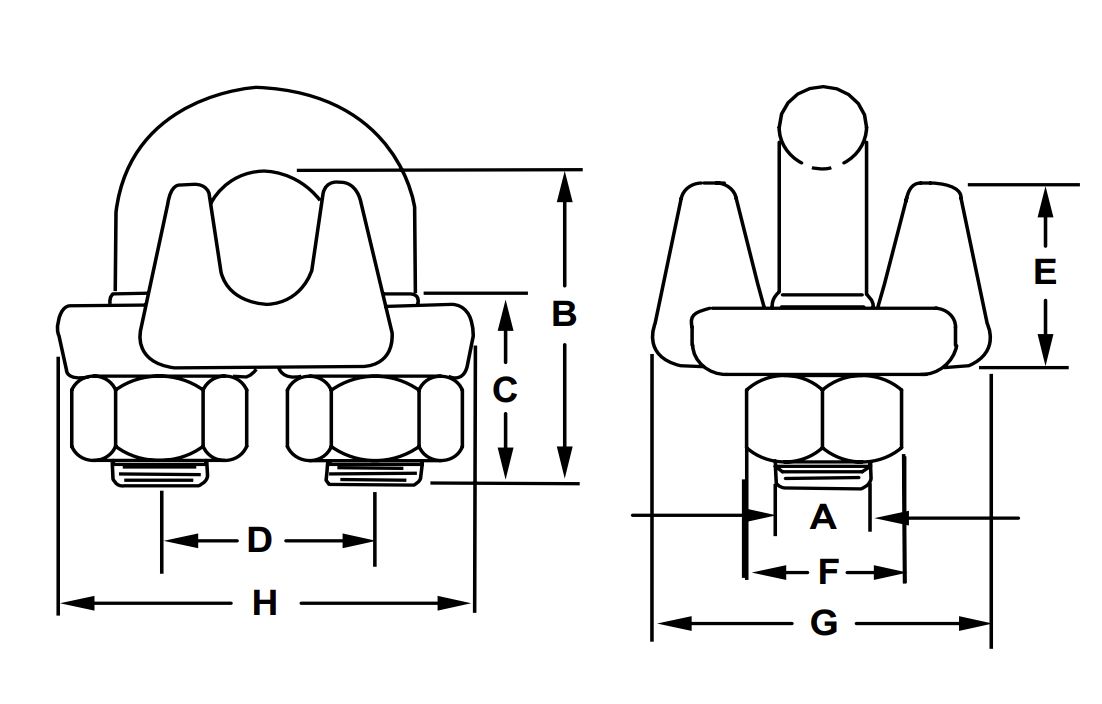 1-1/8" Wire Rope Clips