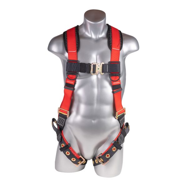 HARNESS 5PT., PADDED BACK, QCB CHEST, GROMMET LEGS, BACK D-RING AND SRL BACK PLATE (H222100111)