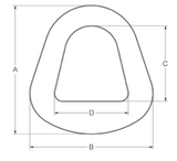 3" 2-PLY STEEL TRIANGLE BREAK STRENGTH 44,500# (11456)