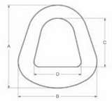 5" ALUMINUM TRIANGLE BREAK STRENGTH 40,000 lbs (13263)
