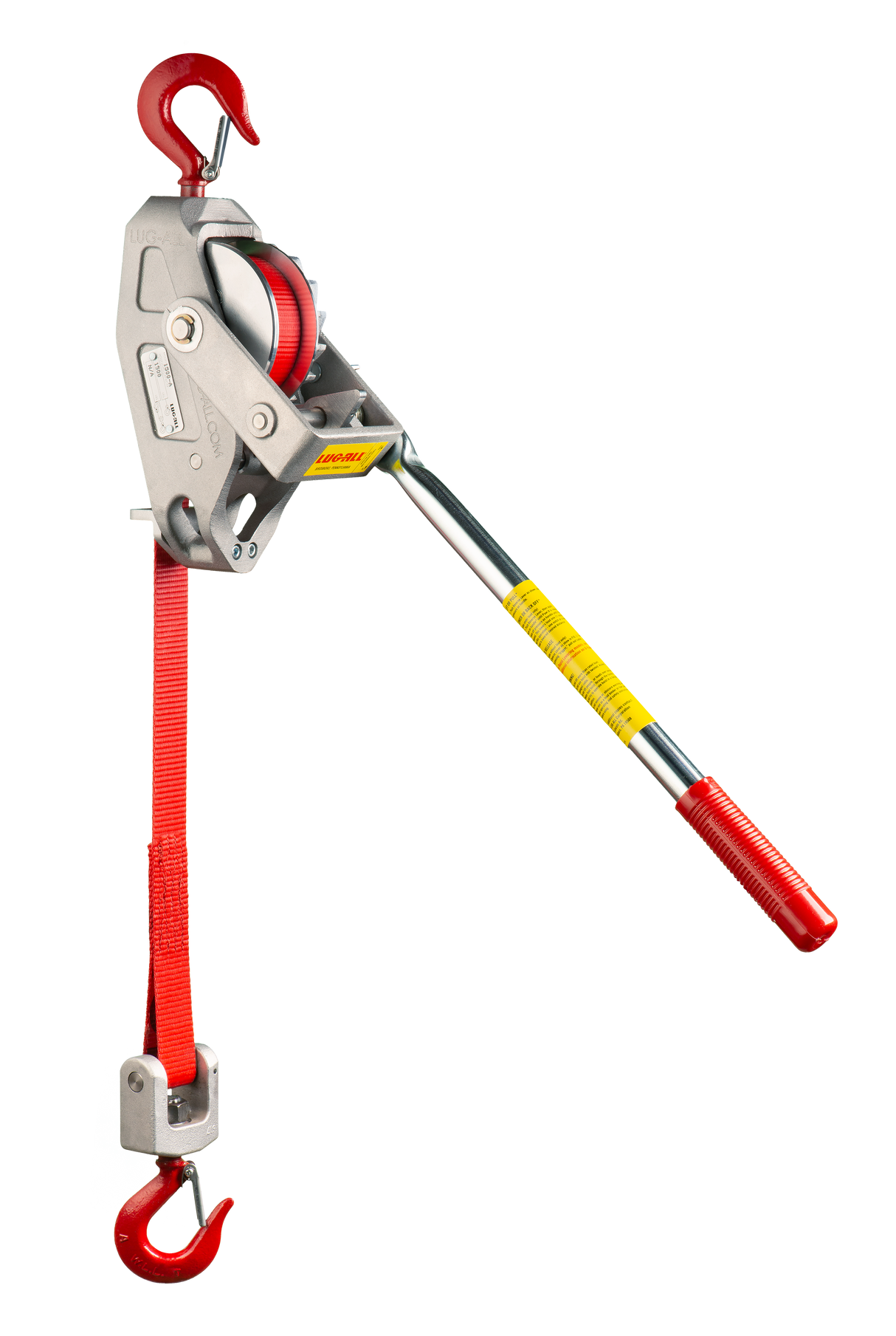 Lug-All 3/4 Ton X 8' Lightweight Small Frame Web Strap Hoist (1500-A)