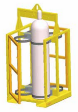 1,500 lbs 4-Tank Bottle Lifter With Straps And Locking Doors (17324)