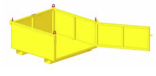 2,500 lbs Material Basket 52" Side Swing Door (25462)