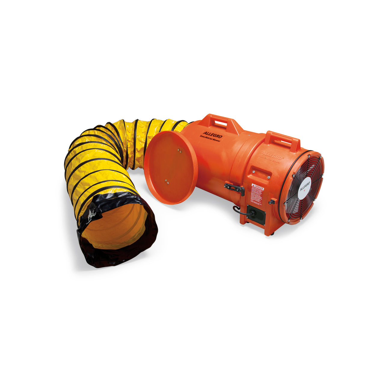 12" Axial DC Plastic Blower w/ Canister &amp; 15' Ducting, 43 lbs. (9546-15)