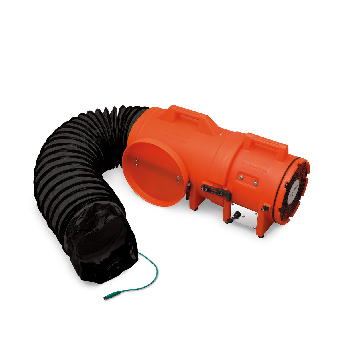 8" Axial Explosion-Proof (EX) Plastic Blower with Compact Canister and 25' Statically Conductive Ducting, 30 lbs. (9538-25)