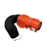 8" Axial Explosion-Proof (EX) Plastic Blower with Compact Canister and 25' Statically Conductive Ducting, 30 lbs. (9538-25)